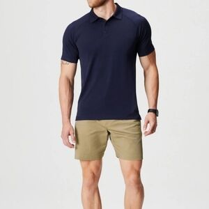 Fabletics Shorts Mens  Size 29 (Small) High Side Chino Khaki  4 Way Stretch NWT